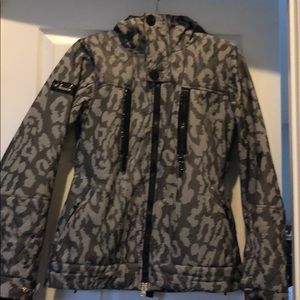 B by burton leopard ski coat